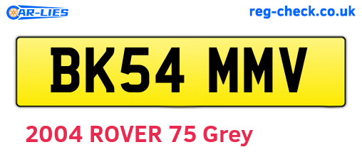 BK54MMV are the vehicle registration plates.