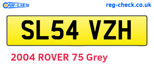 SL54VZH are the vehicle registration plates.