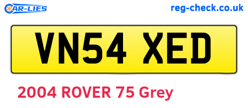 VN54XED are the vehicle registration plates.