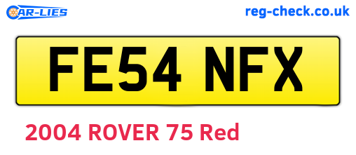 FE54NFX are the vehicle registration plates.