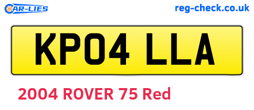 KP04LLA are the vehicle registration plates.