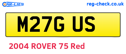 M27GUS are the vehicle registration plates.