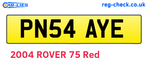 PN54AYE are the vehicle registration plates.