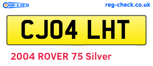 CJ04LHT are the vehicle registration plates.