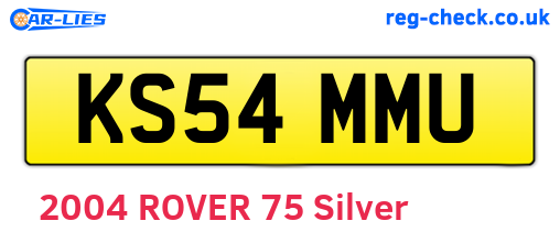 KS54MMU are the vehicle registration plates.