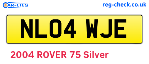 NL04WJE are the vehicle registration plates.