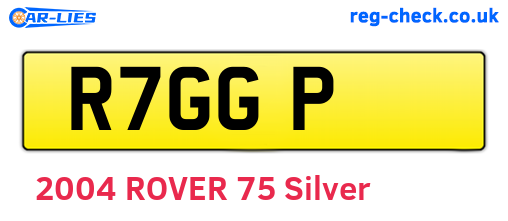 R7GGP are the vehicle registration plates.