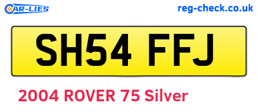 SH54FFJ are the vehicle registration plates.