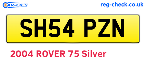 SH54PZN are the vehicle registration plates.