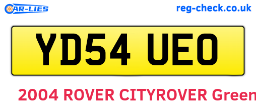 YD54UEO are the vehicle registration plates.