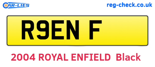 R9ENF are the vehicle registration plates.