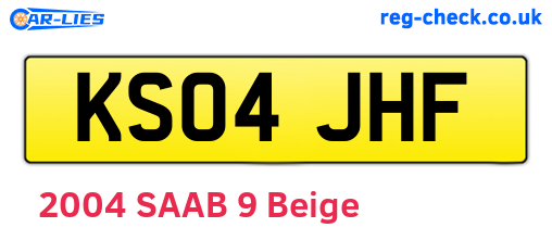 KS04JHF are the vehicle registration plates.