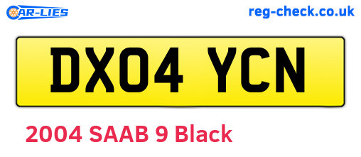 DX04YCN are the vehicle registration plates.