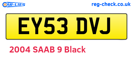EY53DVJ are the vehicle registration plates.