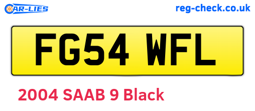 FG54WFL are the vehicle registration plates.