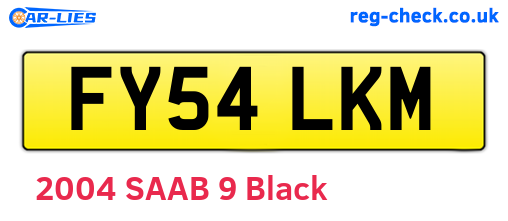 FY54LKM are the vehicle registration plates.