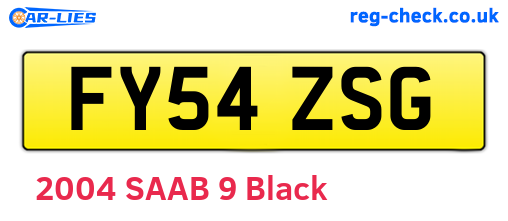 FY54ZSG are the vehicle registration plates.