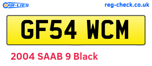 GF54WCM are the vehicle registration plates.