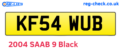 KF54WUB are the vehicle registration plates.