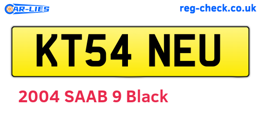 KT54NEU are the vehicle registration plates.