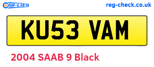 KU53VAM are the vehicle registration plates.