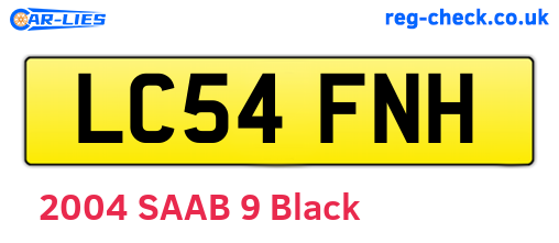 LC54FNH are the vehicle registration plates.