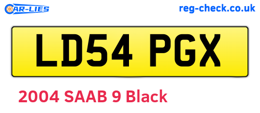 LD54PGX are the vehicle registration plates.