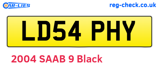LD54PHY are the vehicle registration plates.