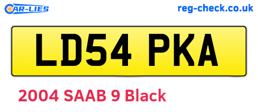 LD54PKA are the vehicle registration plates.
