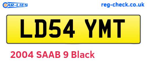 LD54YMT are the vehicle registration plates.