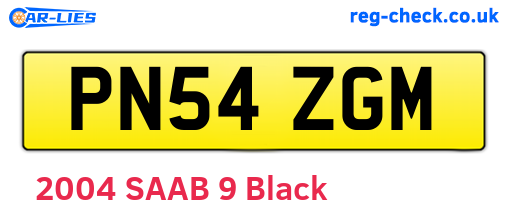 PN54ZGM are the vehicle registration plates.