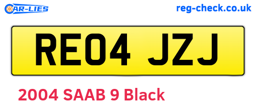 RE04JZJ are the vehicle registration plates.