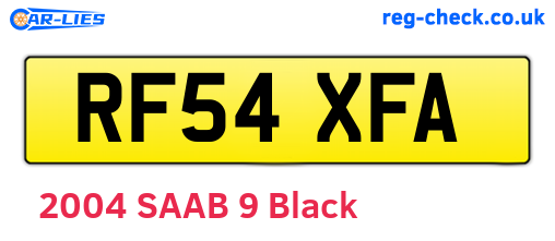RF54XFA are the vehicle registration plates.