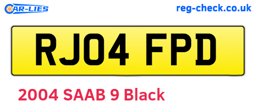 RJ04FPD are the vehicle registration plates.