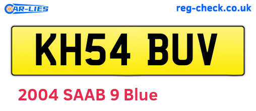KH54BUV are the vehicle registration plates.