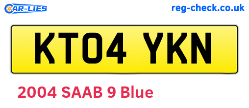 KT04YKN are the vehicle registration plates.