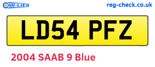 LD54PFZ are the vehicle registration plates.
