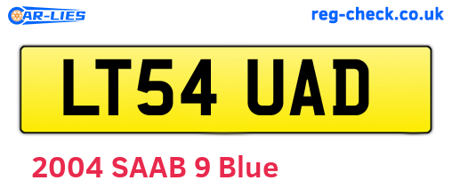 LT54UAD are the vehicle registration plates.