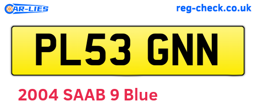 PL53GNN are the vehicle registration plates.