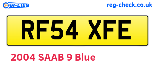 RF54XFE are the vehicle registration plates.