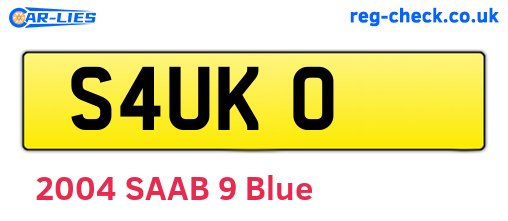 S4UKO are the vehicle registration plates.
