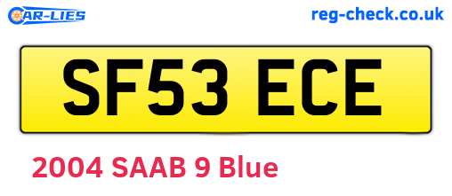 SF53ECE are the vehicle registration plates.