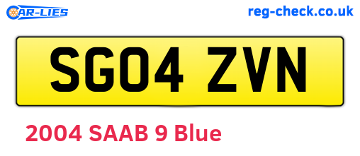 SG04ZVN are the vehicle registration plates.