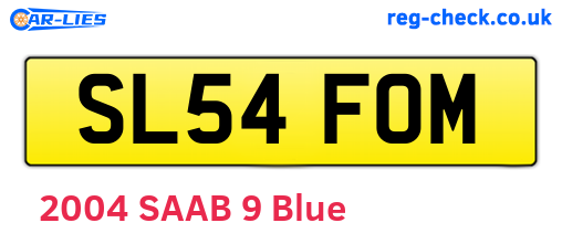 SL54FOM are the vehicle registration plates.