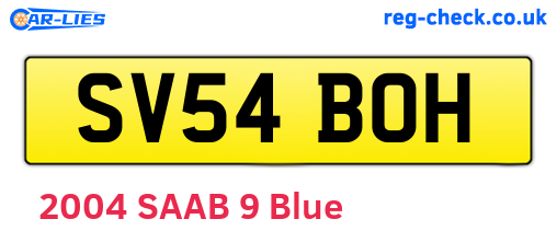SV54BOH are the vehicle registration plates.