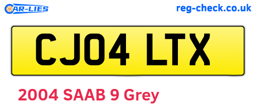 CJ04LTX are the vehicle registration plates.