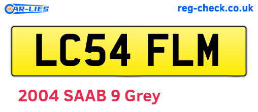 LC54FLM are the vehicle registration plates.