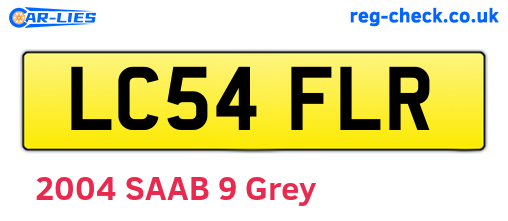LC54FLR are the vehicle registration plates.