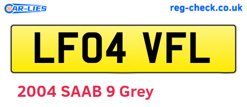LF04VFL are the vehicle registration plates.