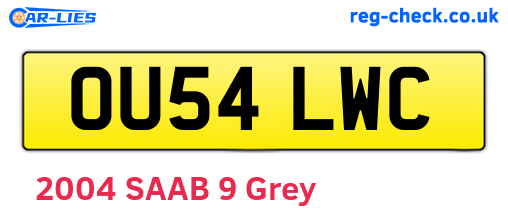 OU54LWC are the vehicle registration plates.